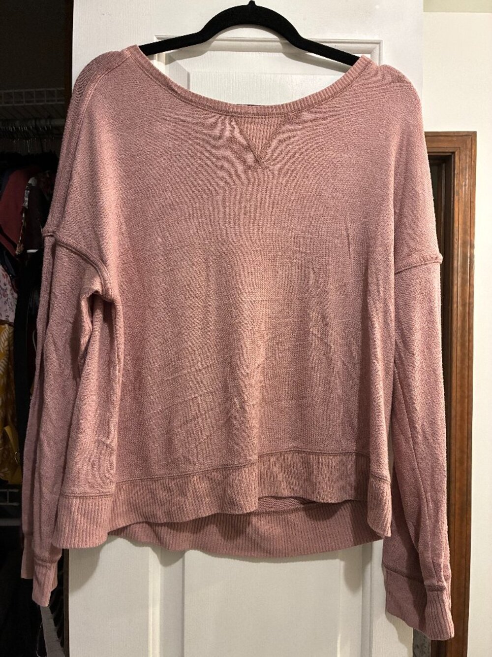 Stars Above Perfectly Cozy Pullover Sweatshirt Mauve Pink Soft Women’s M
